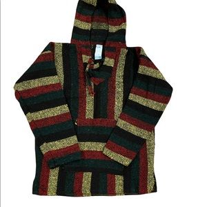 Mexican Baja Hoodie Poncho